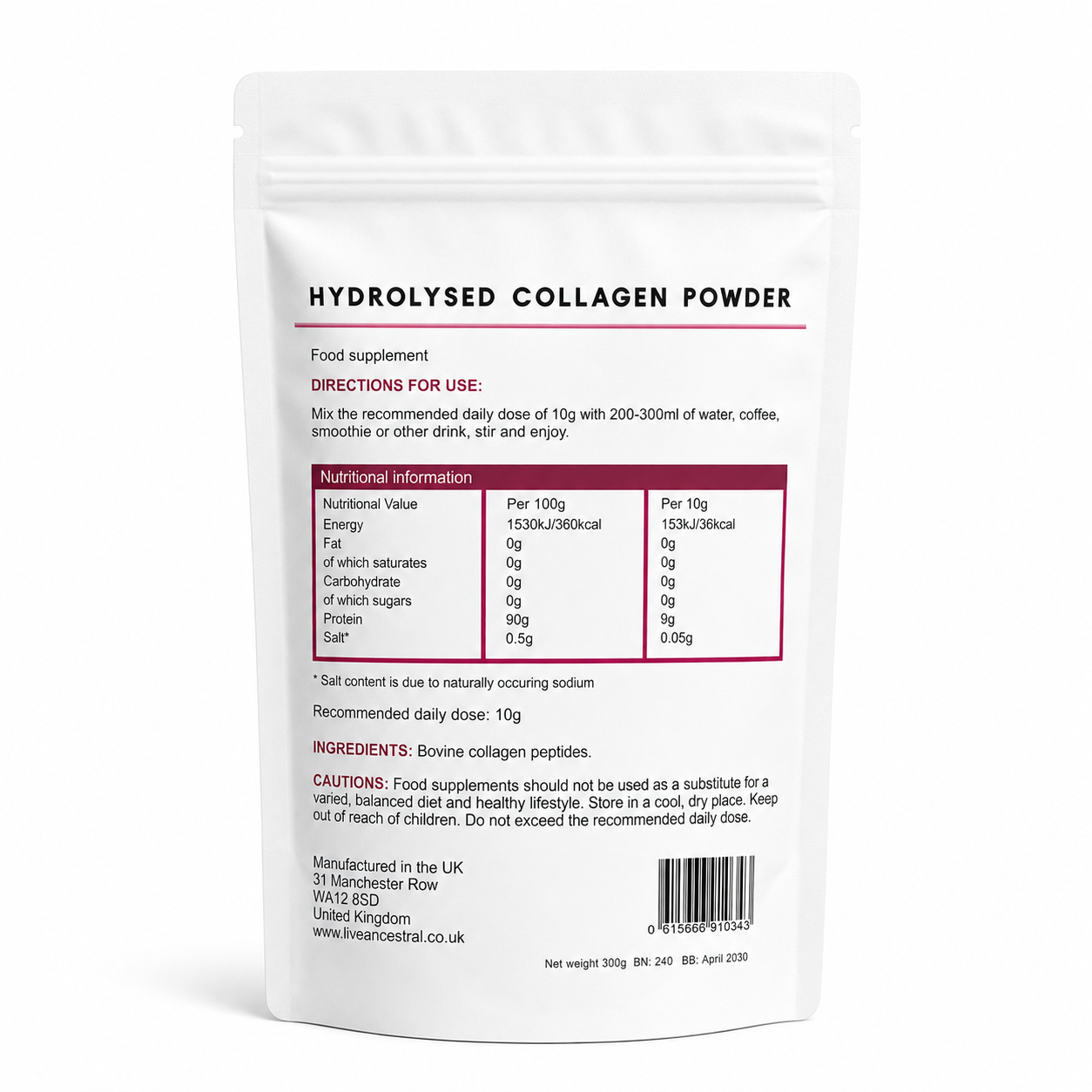Live Ancestral Collagen Powder 300g - Image 3